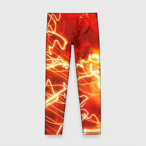 Детские легинсы ОГНЕННАЯ МОЛНИЯ / 3D-принт – фото 1