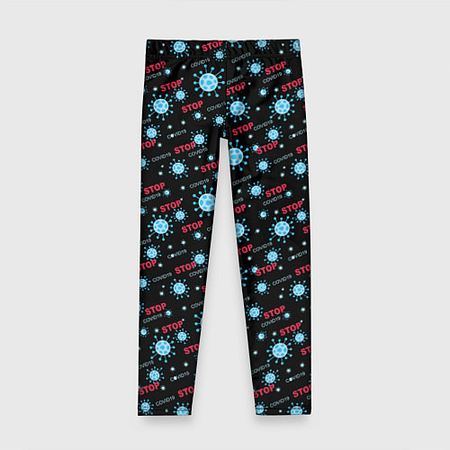 Детские легинсы Stop covid-19 / 3D-принт – фото 1