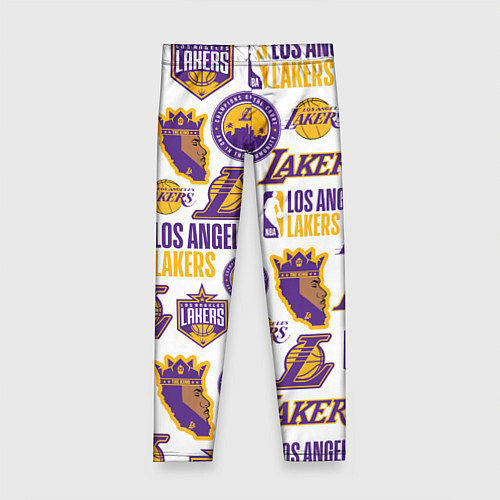 Детские легинсы LAKERS LOGO / 3D-принт – фото 1