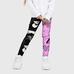 Леггинсы для девочки Руки, статуи, цвет: 3D-принт — фото 2