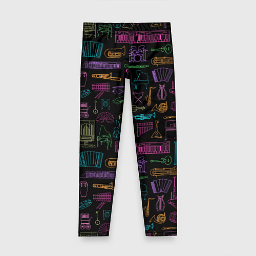 Детские легинсы Музыкальные Инструменты / 3D-принт – фото 1