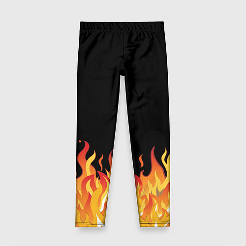 Детские легинсы ОГОНЬ И НИЧЕГО ЛИШНЕГО / 3D-принт – фото 1