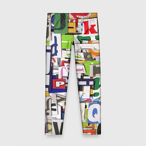 Детские легинсы АЛФАВИТ / 3D-принт – фото 1