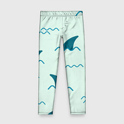 Леггинсы для девочки Плавники акул, цвет: 3D-принт