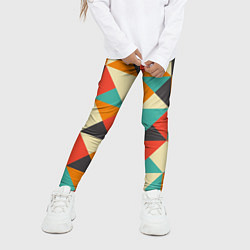 Леггинсы для девочки Треугольники, цвет: 3D-принт — фото 2