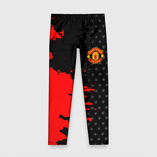 Детские легинсы МАНЧЕСТЕР ЮНАЙТЕД FCMU MANCHESTER UNITED RED DEVIL / 3D-принт – фото 1