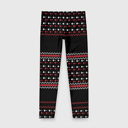Детские легинсы НОВОГОДНИЙ ПАТТЕРН SWEATER / 3D-принт – фото 1