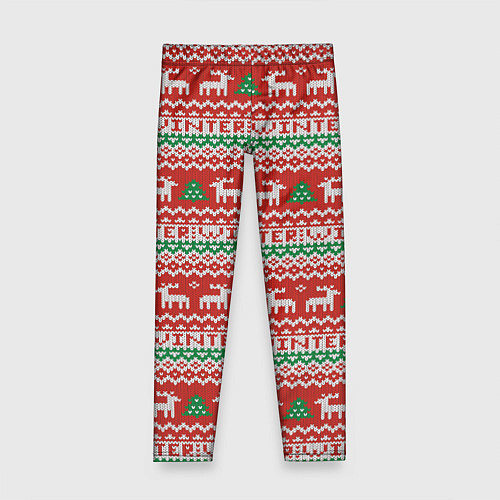 Детские легинсы Deer Christmas Pattern / 3D-принт – фото 1