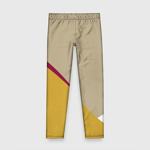 Детские легинсы Линии На бежевом Фоне / 3D-принт – фото 1