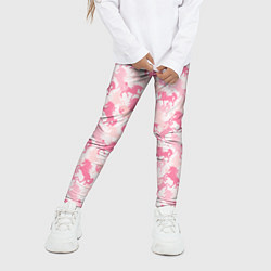 Леггинсы для девочки Розовые Единороги, цвет: 3D-принт — фото 2