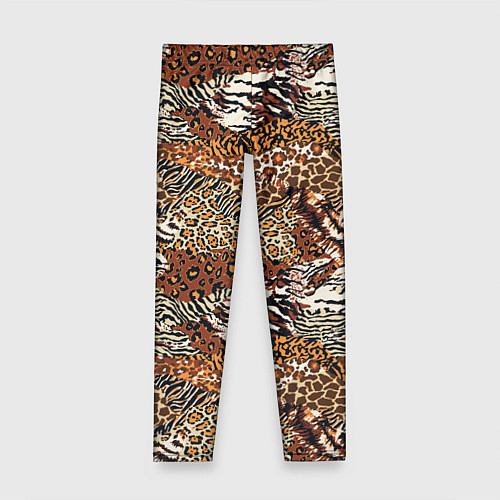 Детские легинсы Шкуры Диких Животных / 3D-принт – фото 1
