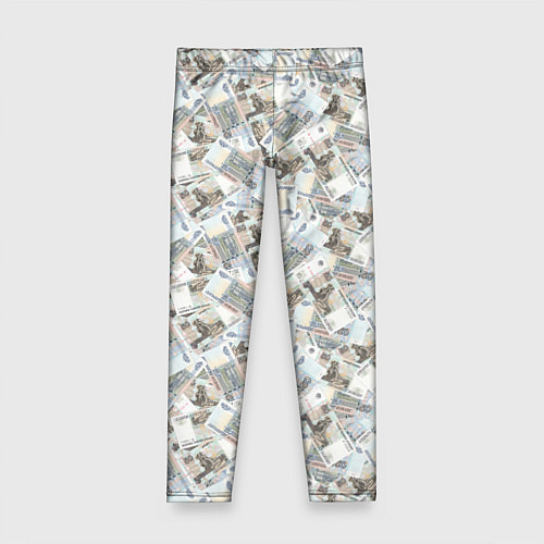 Детские легинсы Банкноты 50 рублей / 3D-принт – фото 1