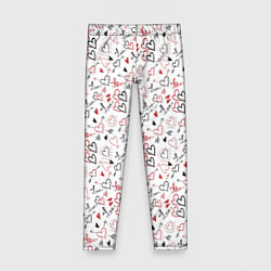 Леггинсы для девочки Valentines Pattern, цвет: 3D-принт
