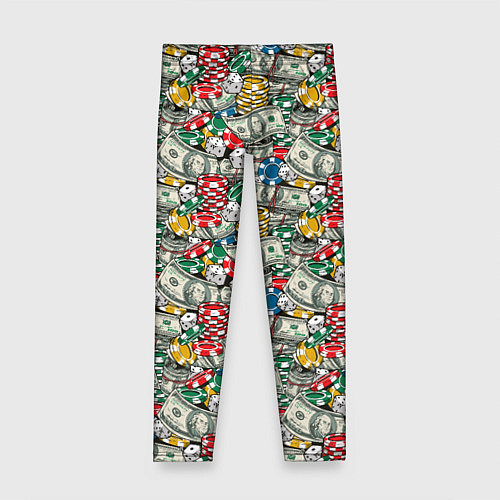 Детские легинсы Деньги Казино / 3D-принт – фото 1