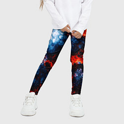 Леггинсы для девочки 3D ЯДЕРНЫЙ КОСМИЧЕСКИЙ ВЗРЫВ ОГОНЬ, цвет: 3D-принт — фото 2