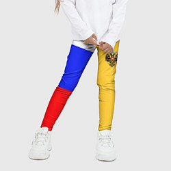 Леггинсы для девочки Имперское знамя ТРИКОЛОР, цвет: 3D-принт — фото 2