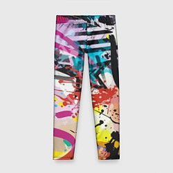 Леггинсы для девочки Граффити Vanguard pattern, цвет: 3D-принт