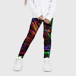 Леггинсы для девочки Neon pattern Vanguard, цвет: 3D-принт — фото 2