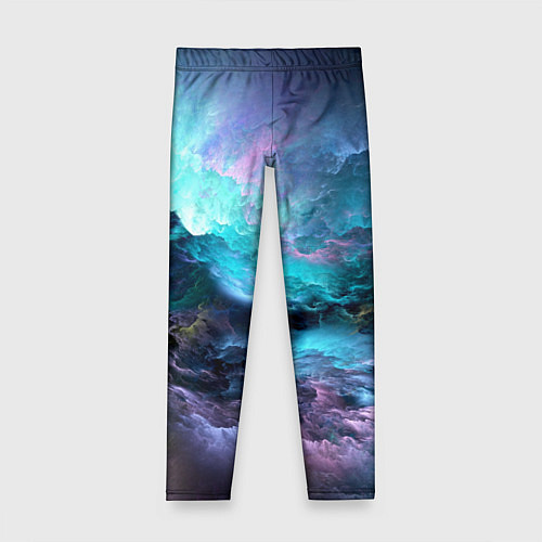 Детские легинсы Разноцветные тучи / 3D-принт – фото 1