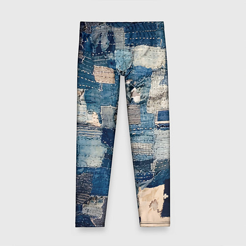 Детские легинсы Patchwork Jeans Осень Зима 2023 / 3D-принт – фото 1