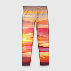 Леггинсы для девочки Закатное солнце, цвет: 3D-принт
