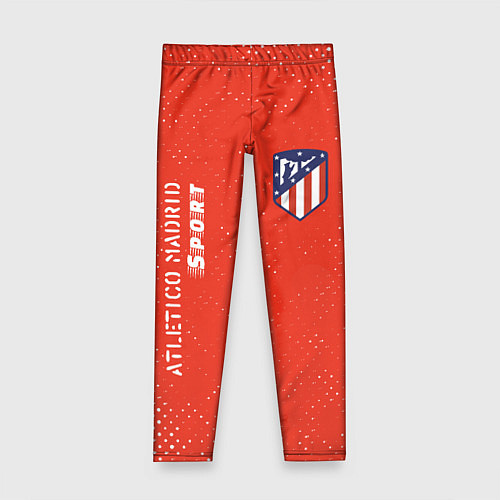 Детские легинсы АТЛЕТИКО Atletico Madrid Sport Гранж / 3D-принт – фото 1