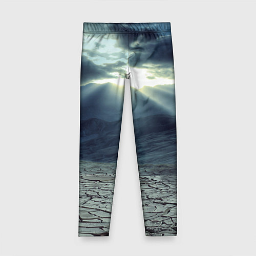 Детские легинсы Трещины на земле пустыня / 3D-принт – фото 1