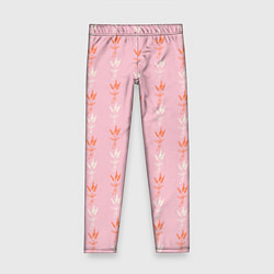 Леггинсы для девочки Веточки лаванды розовый паттерн, цвет: 3D-принт