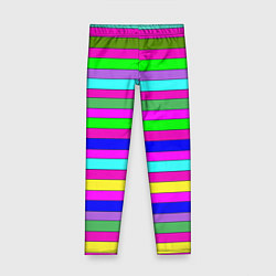 Детские легинсы Multicolored neon bright stripes