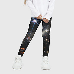 Леггинсы для девочки NASA: Скопление Галактик, цвет: 3D-принт — фото 2