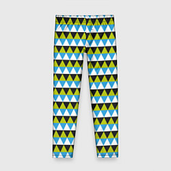 Леггинсы для девочки Геометрические треугольники, цвет: 3D-принт