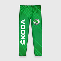 Леггинсы для девочки Skoda abstraction sport, цвет: 3D-принт