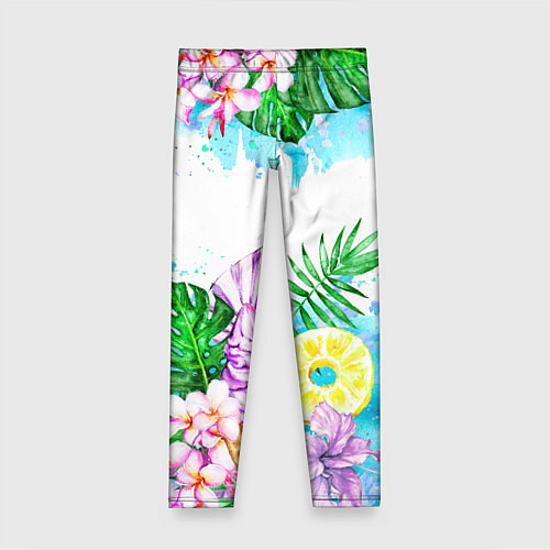 Детские легинсы Тропический рай и мороженое / 3D-принт – фото 1