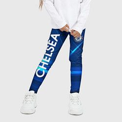 Леггинсы для девочки Chelsea Синяя абстракция, цвет: 3D-принт — фото 2