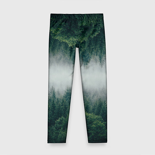 Детские легинсы ЗЕРКАЛЬНЫЙ ТУМАННЫЙ ЛЕС / 3D-принт – фото 1