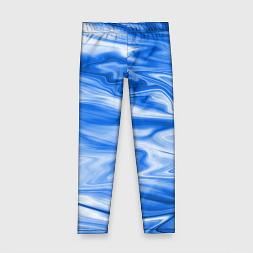Детские легинсы Бело синий абстрактный фон Волны / 3D-принт – фото 1