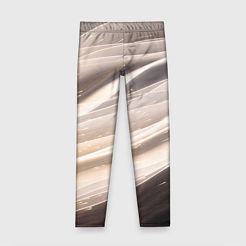 Детские легинсы Абстрактные волны и огни бесконечности / 3D-принт – фото 1