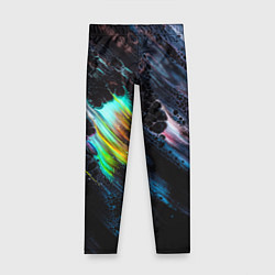 Леггинсы для девочки Радужное северное сияние, цвет: 3D-принт
