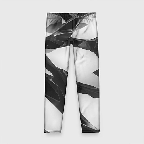 Детские легинсы Осколки кристалла, тёмная абстракция / 3D-принт – фото 1