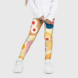 Леггинсы для девочки Глазастики, забавный рисунок, цвет: 3D-принт — фото 2