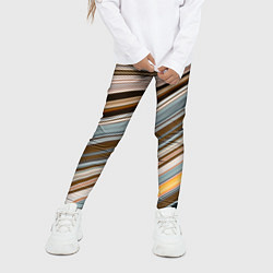 Леггинсы для девочки Colored wavy lines, цвет: 3D-принт — фото 2