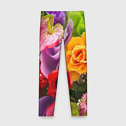 Леггинсы для девочки Прекрасный цветочный букет, цвет: 3D-принт