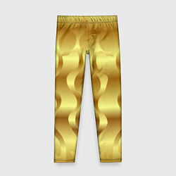 Леггинсы для девочки Золото абстрактная графика, цвет: 3D-принт