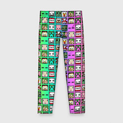 Детские легинсы Minecraft characters neon