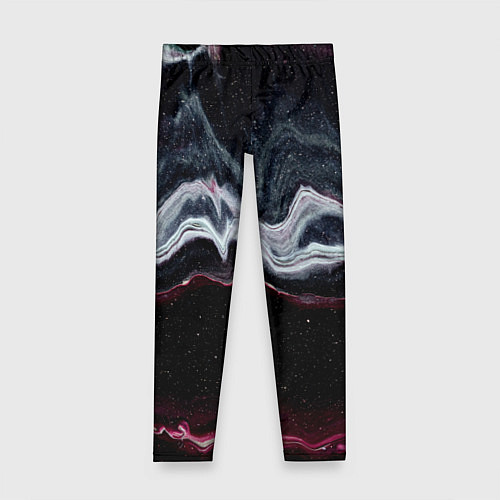 Детские легинсы Волнообразные следы белого и красного песка / 3D-принт – фото 1