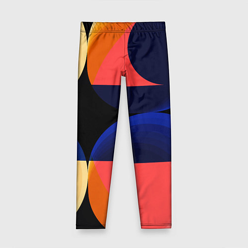 Детские легинсы Абстрактные круги и полупрозрачные фигуры / 3D-принт – фото 1