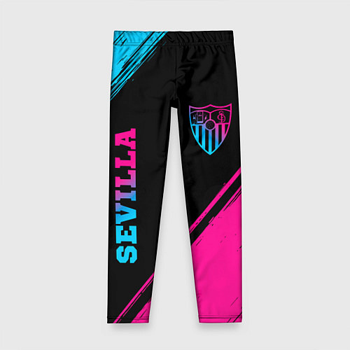 Детские легинсы Sevilla - neon gradient: надпись, символ / 3D-принт – фото 1