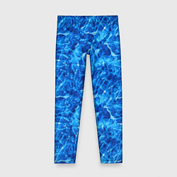 Леггинсы для девочки Синий лёд - текстура, цвет: 3D-принт