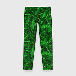 Леггинсы для девочки Зелёный лёд - текстура, цвет: 3D-принт