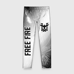 Леггинсы для девочки Free Fire glitch на светлом фоне: надпись, символ, цвет: 3D-принт